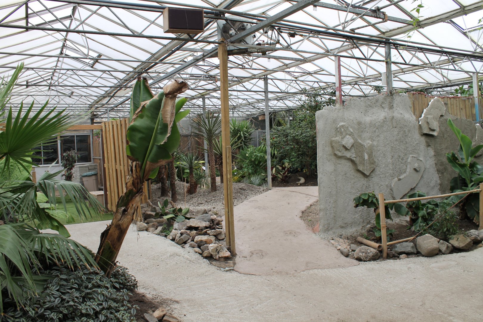 View into one of the halls