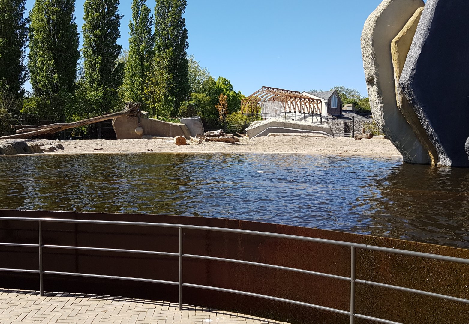View into the Elephant outdoor enclosure