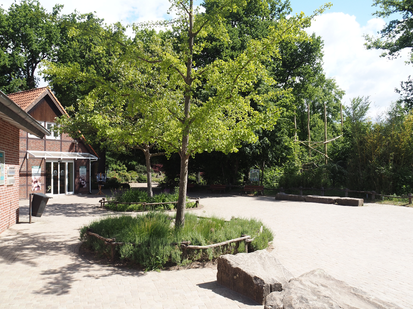 View into the zoo right behind the entrance, 2025-05-22