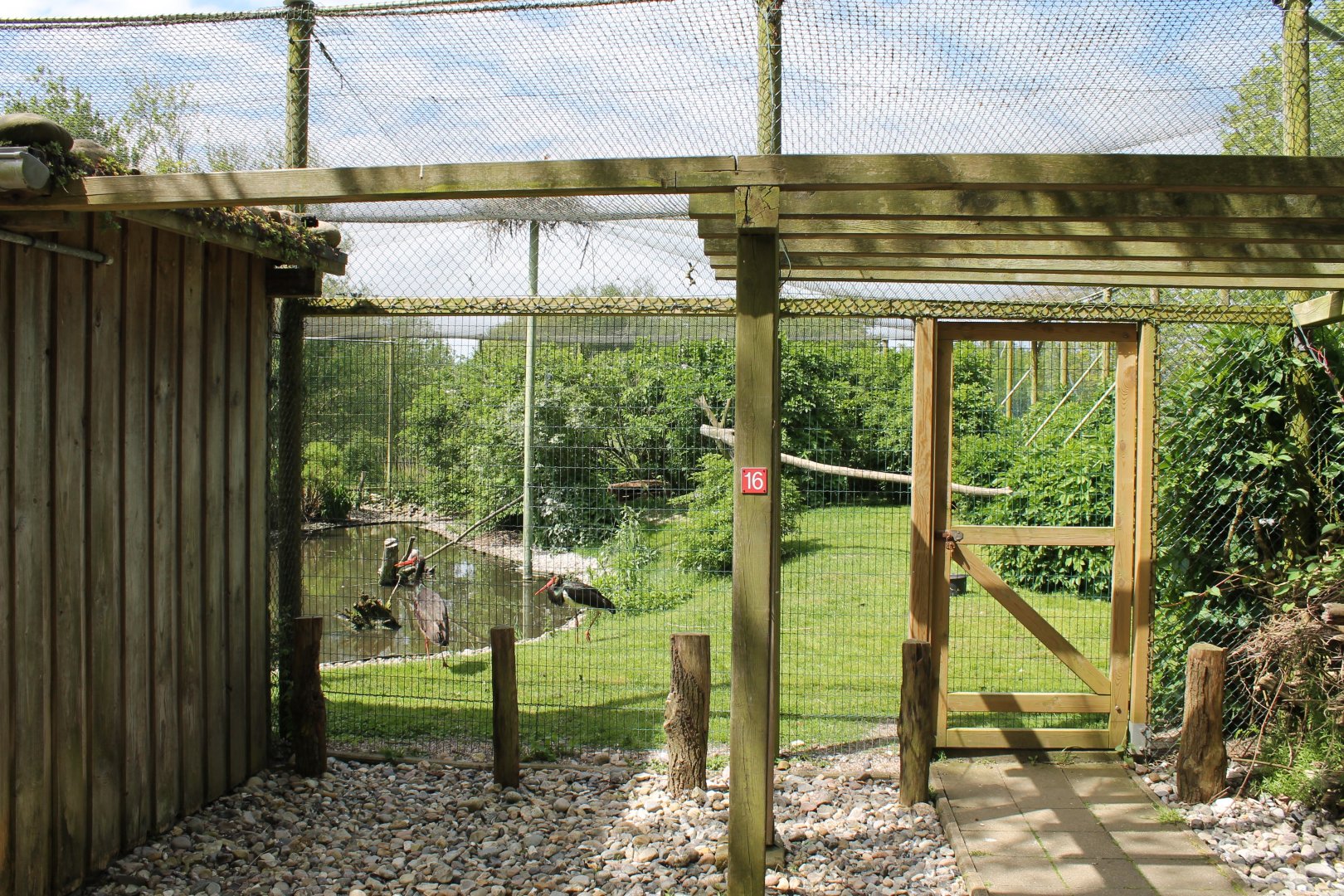 View into Waders-aviary