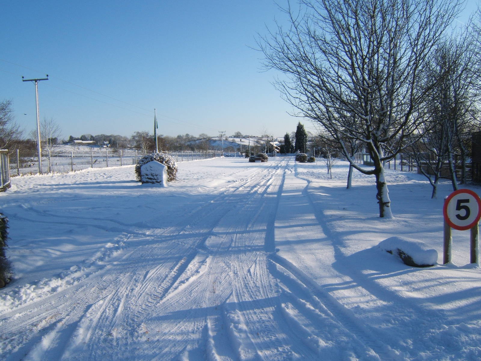 View of a very white Blackbrook driveway