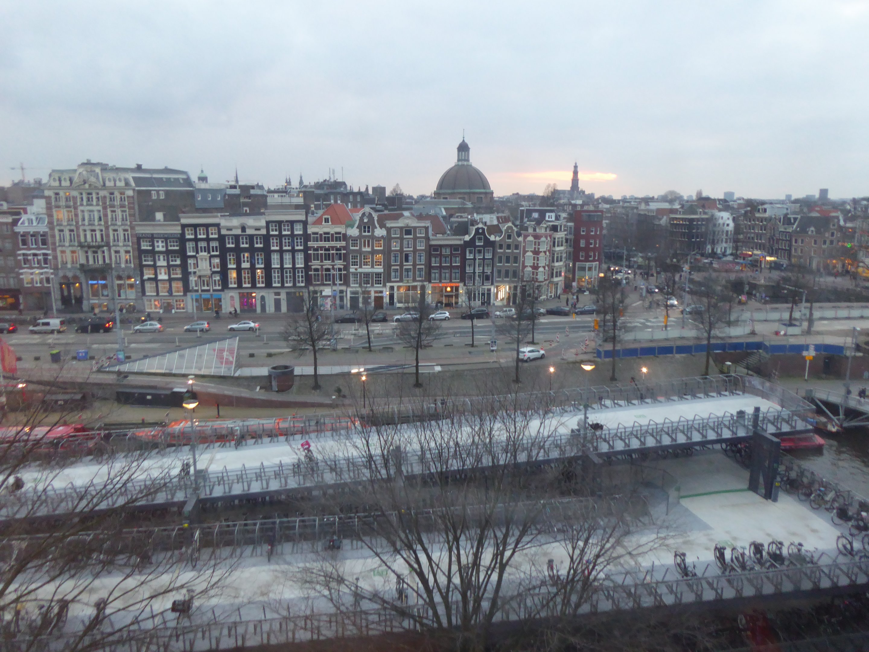 View of Amsterdam from hotel window