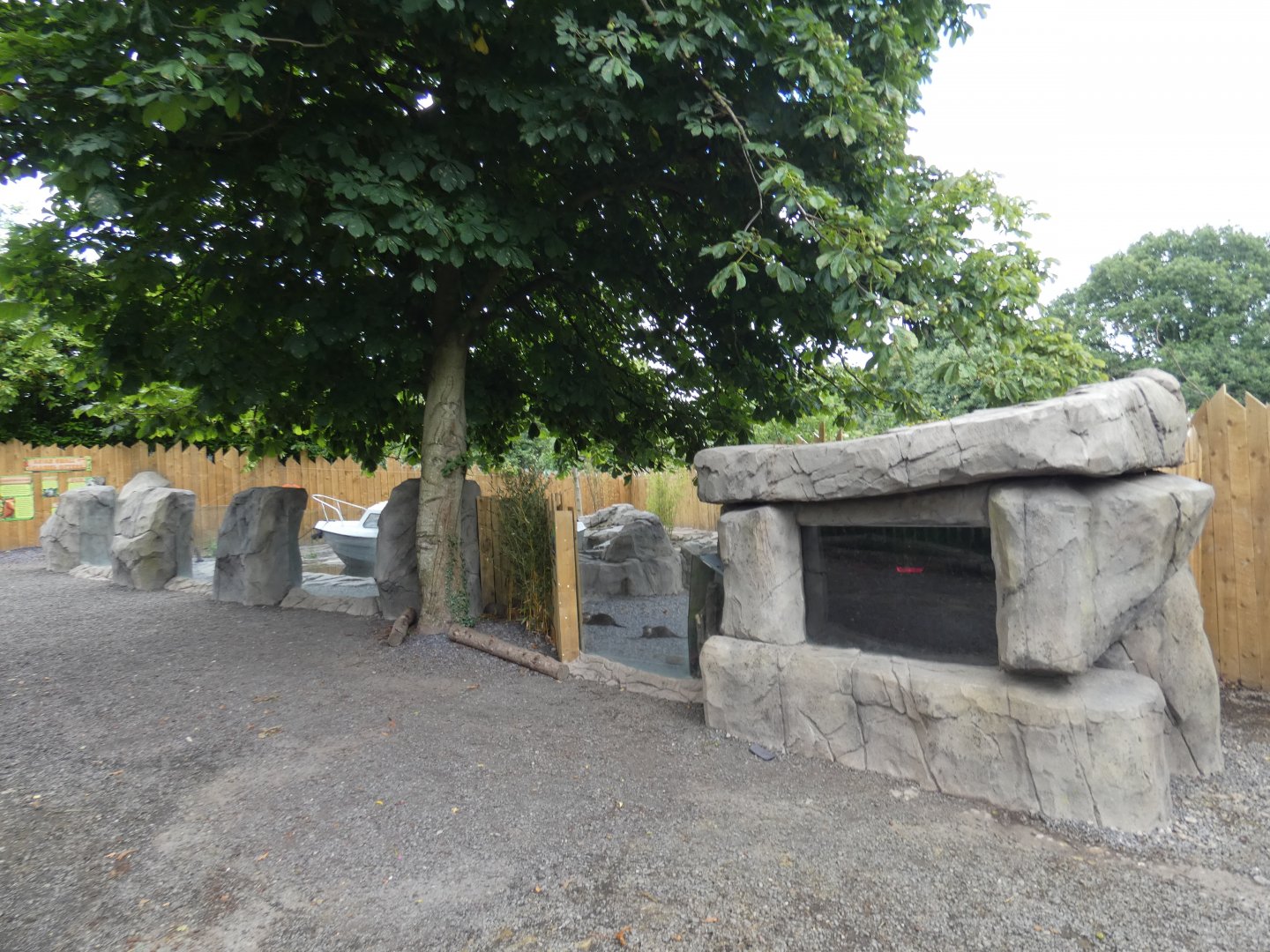View of Asian short-clawed otter enclosure
