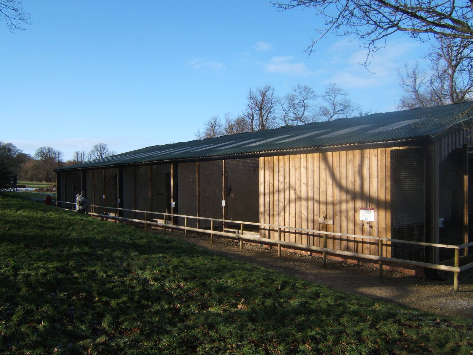 View of aviary block