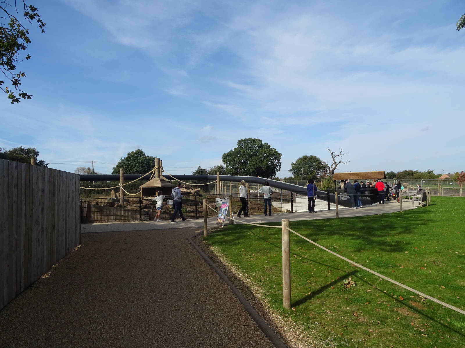 View of Baboon Exhibit at Yorkshire Wildlife Park