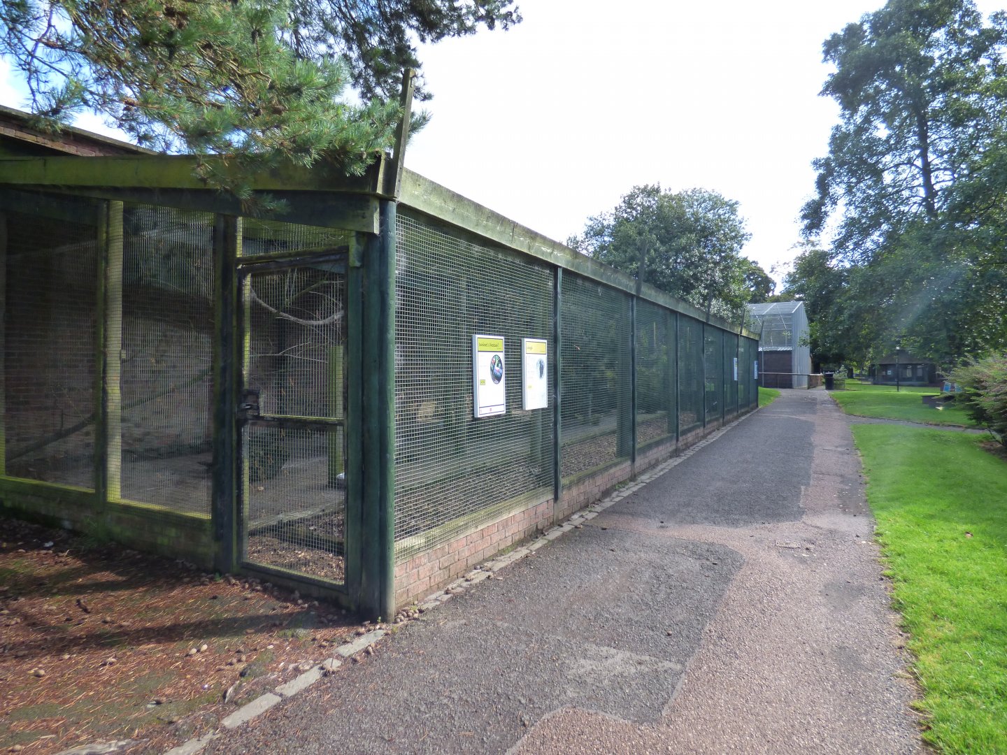 View of bird aviaries