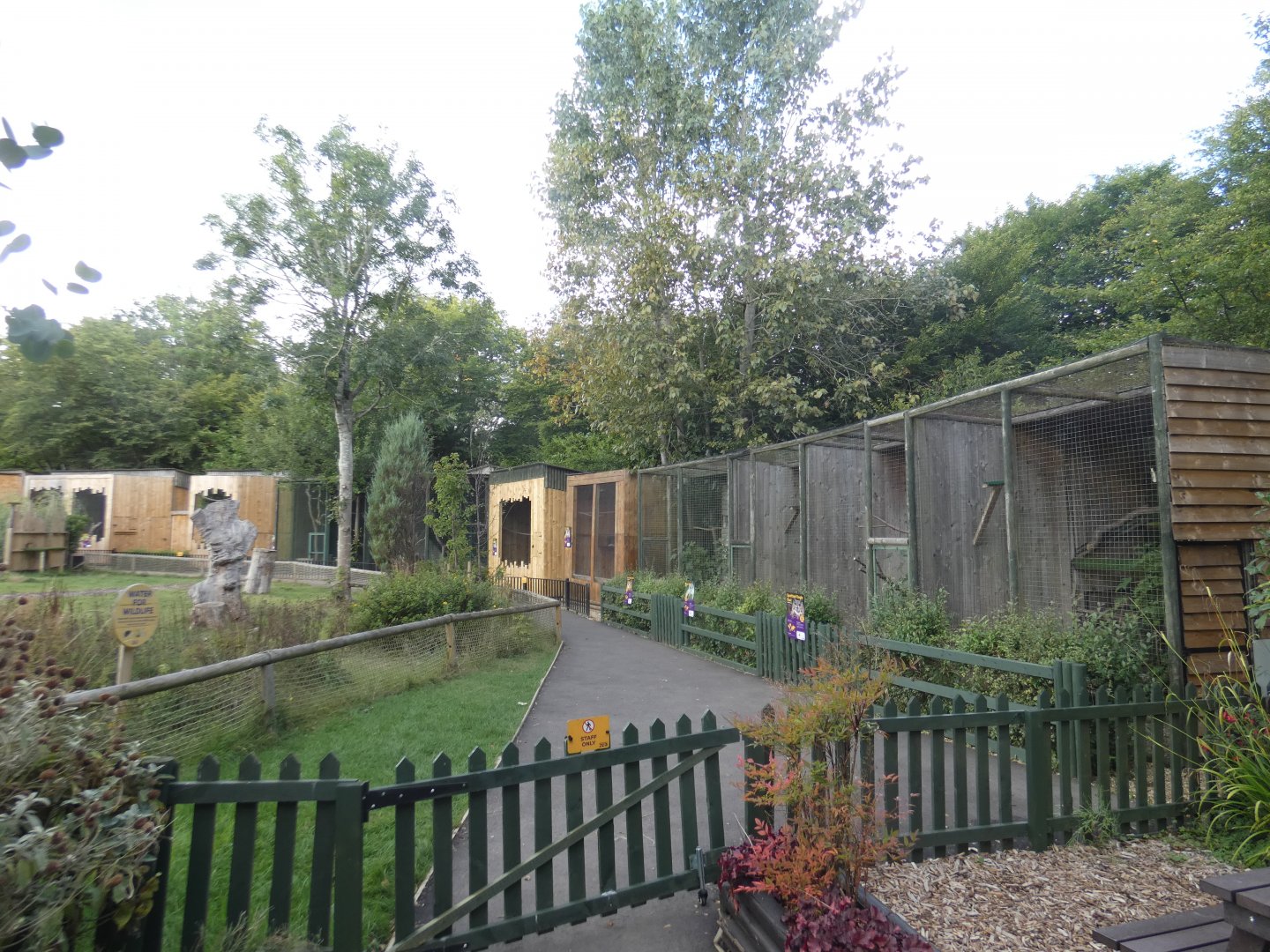View of bird aviaries