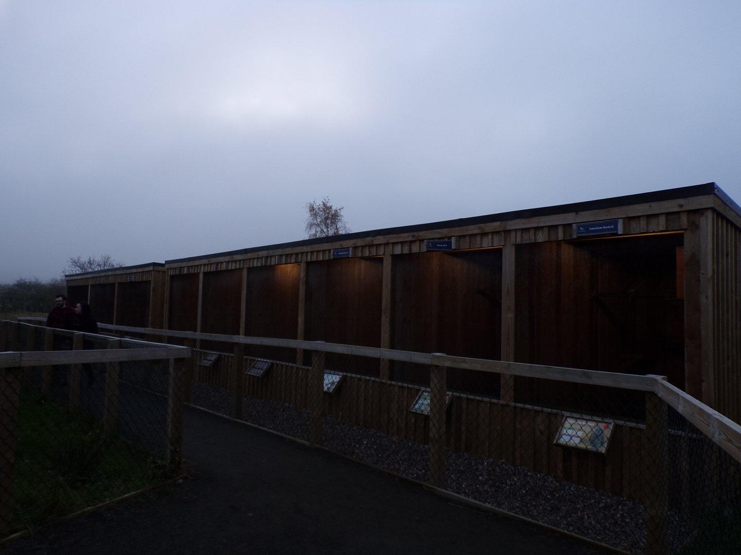 View of Birds of prey cages