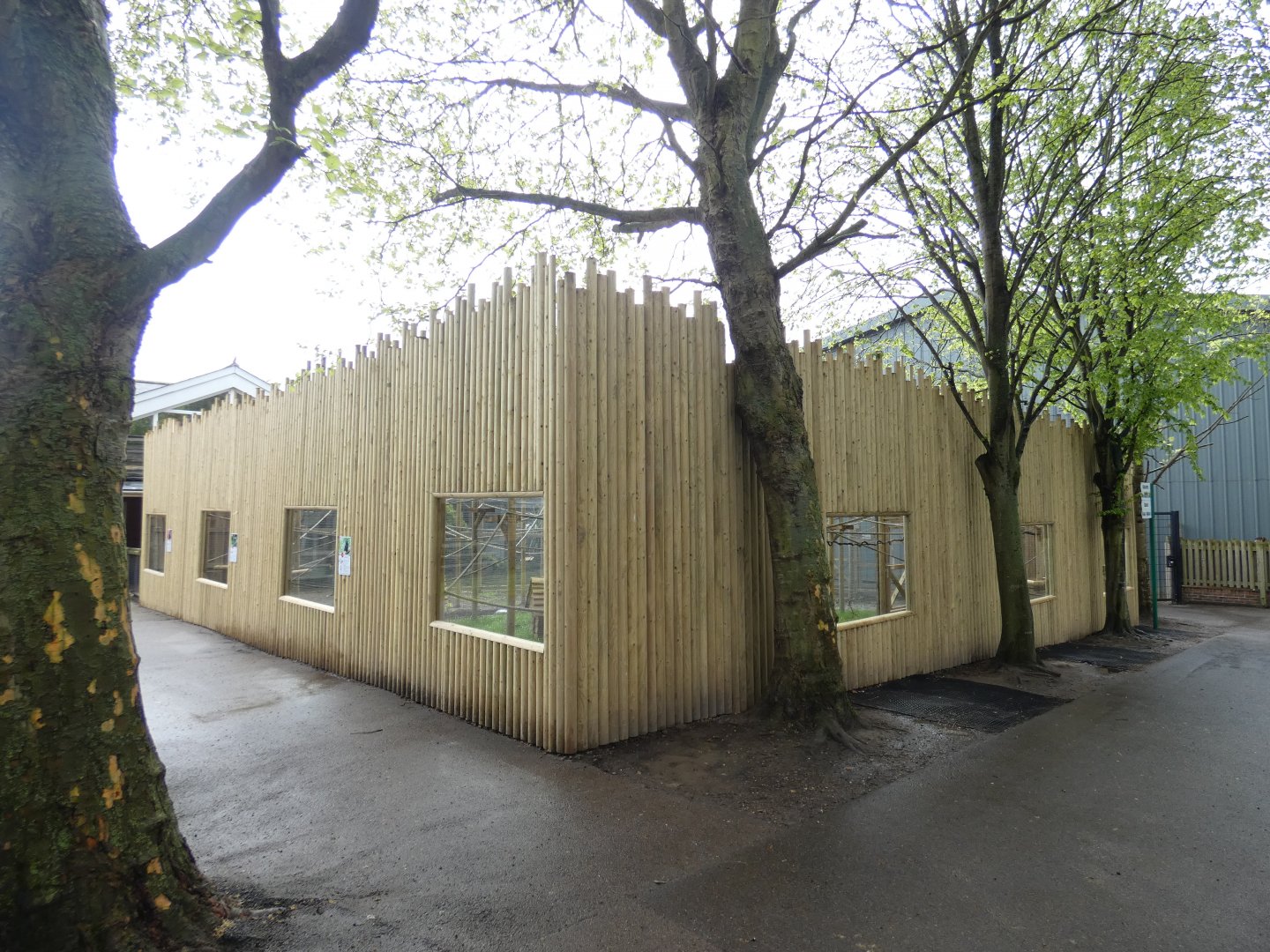 View of Callitrichids enclosures