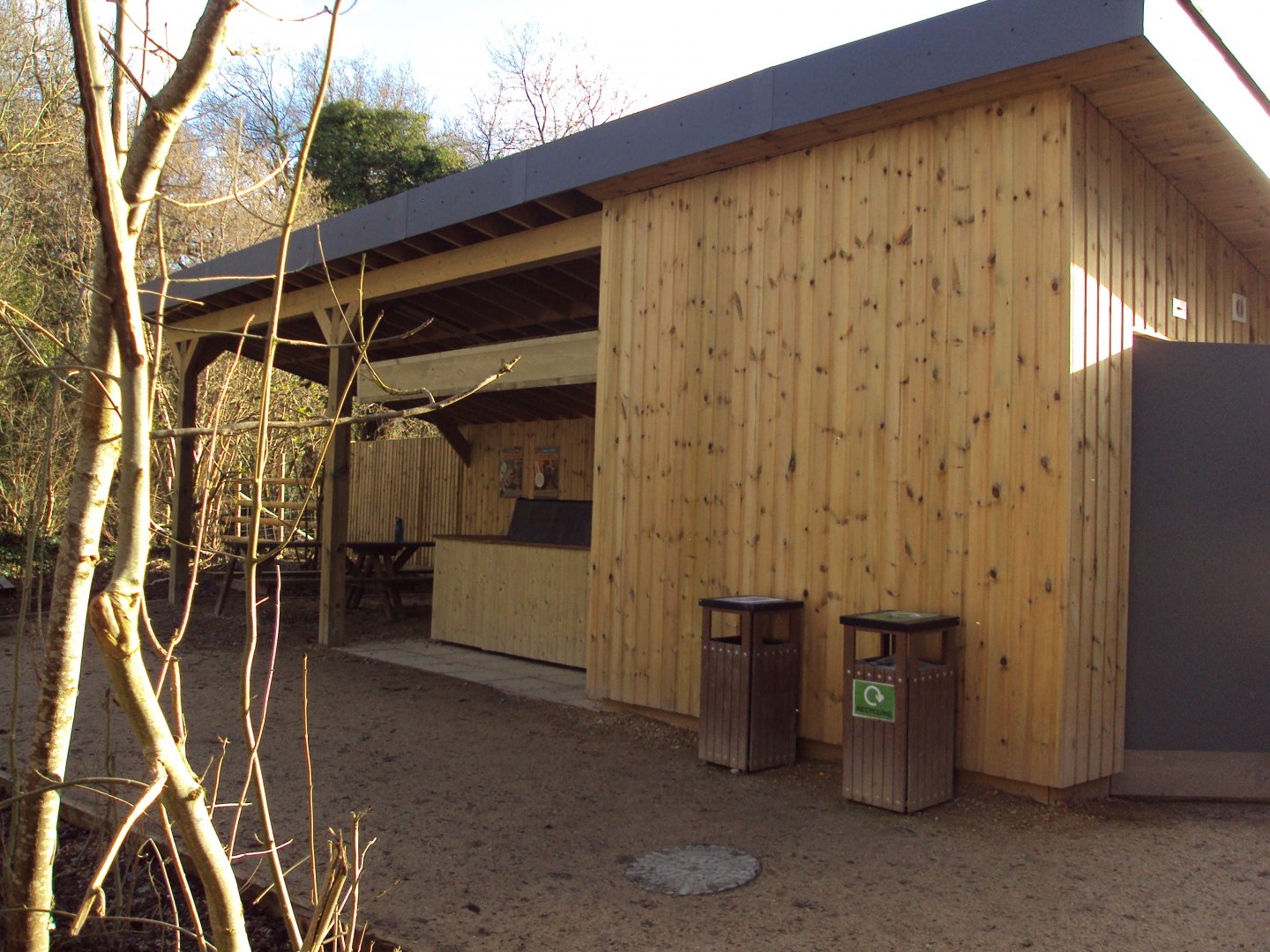 View of Catering outlet not finished yet at the end of the Bears and Wolfs 03/01/2020