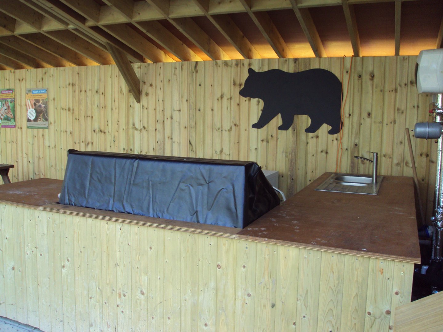 View of Catering outlet not finished yet at the end of the Bears and Wolfs 03/01/2020