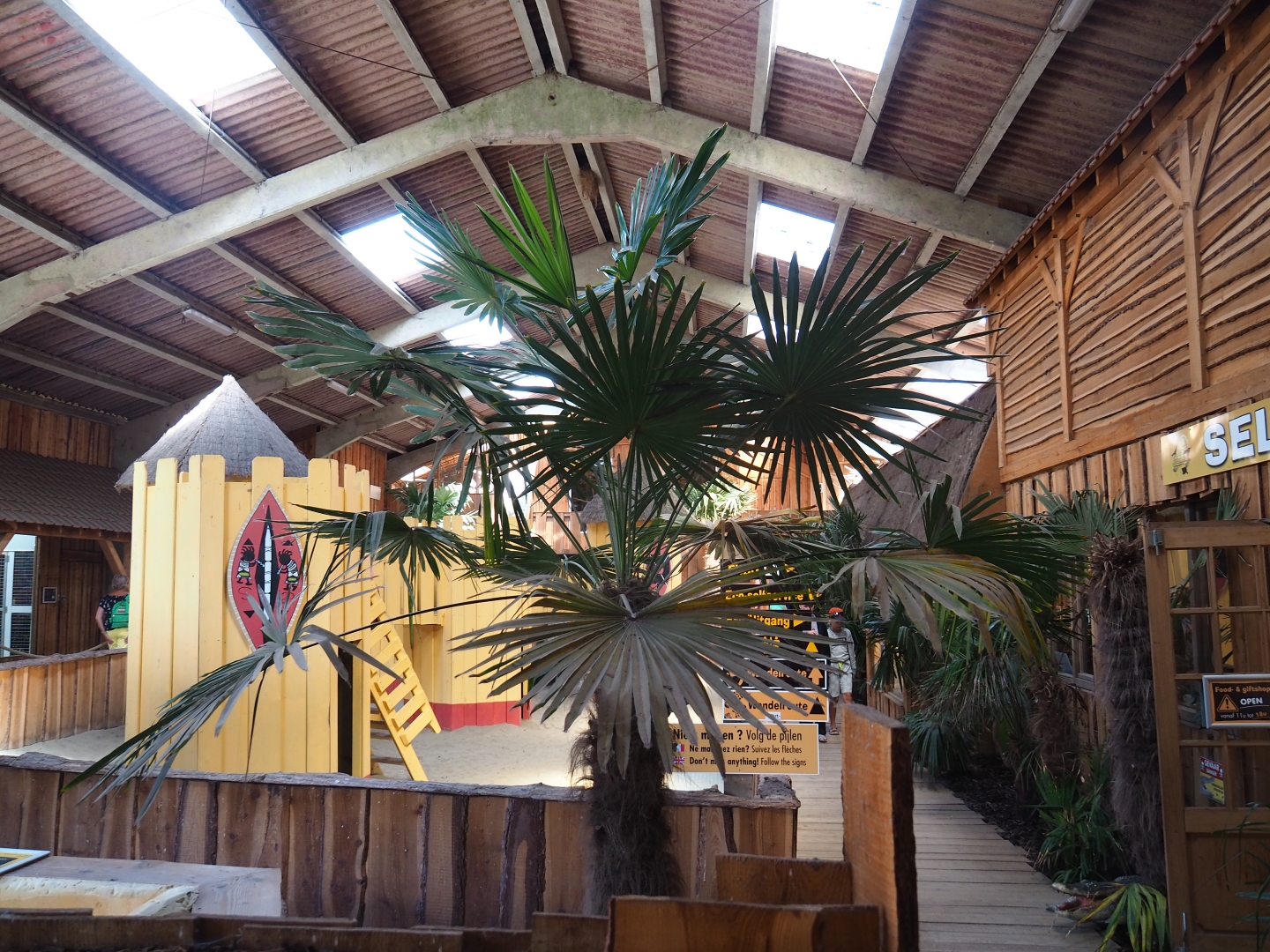 View of central barn interior