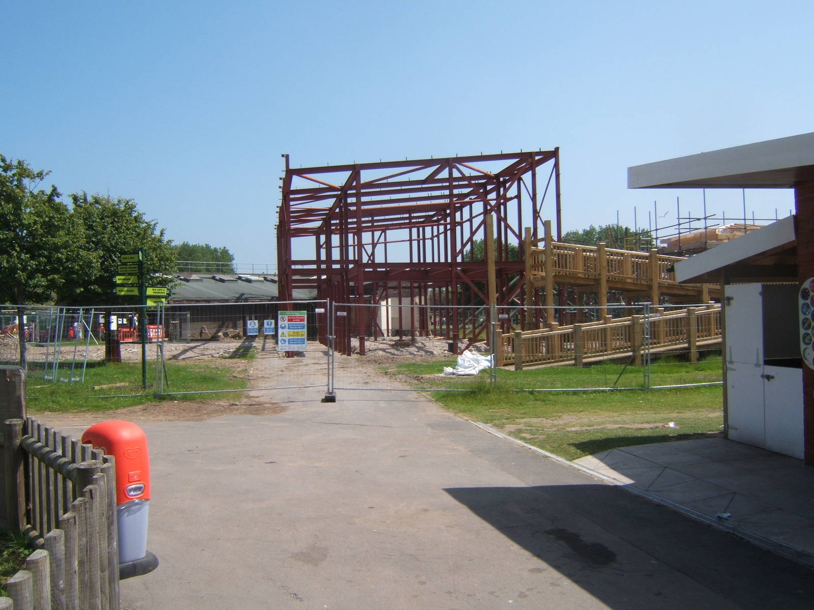 View of construction of new Orang House