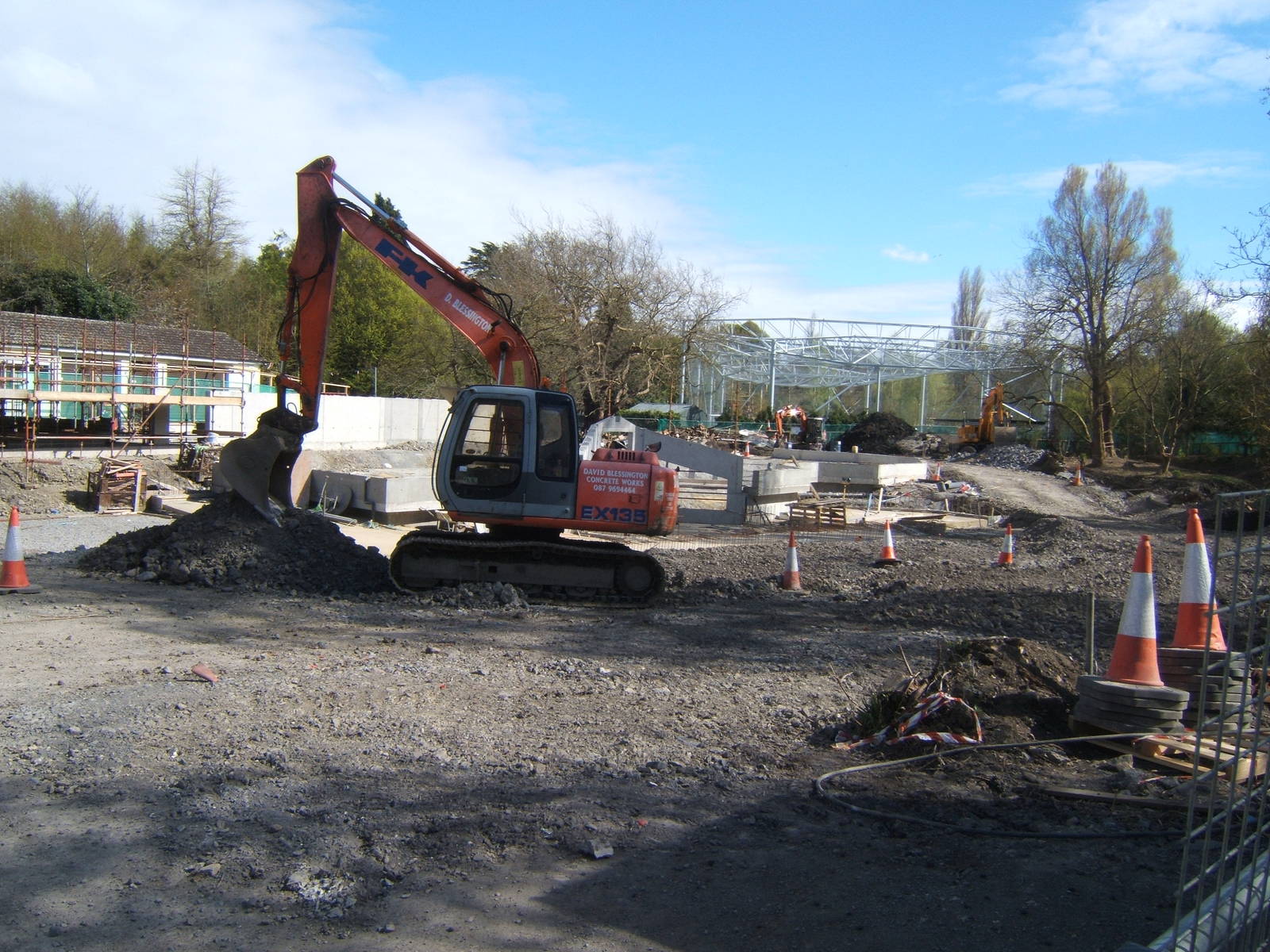 View of construction work of new Sealion enclosure
