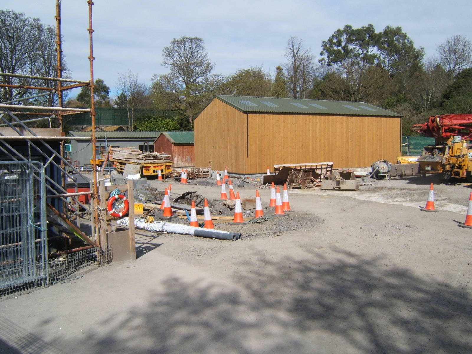 View of construction work of new Sealion enclosure