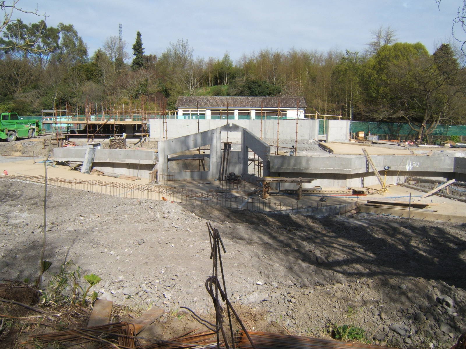 View of construction work of new Sealion enclosure