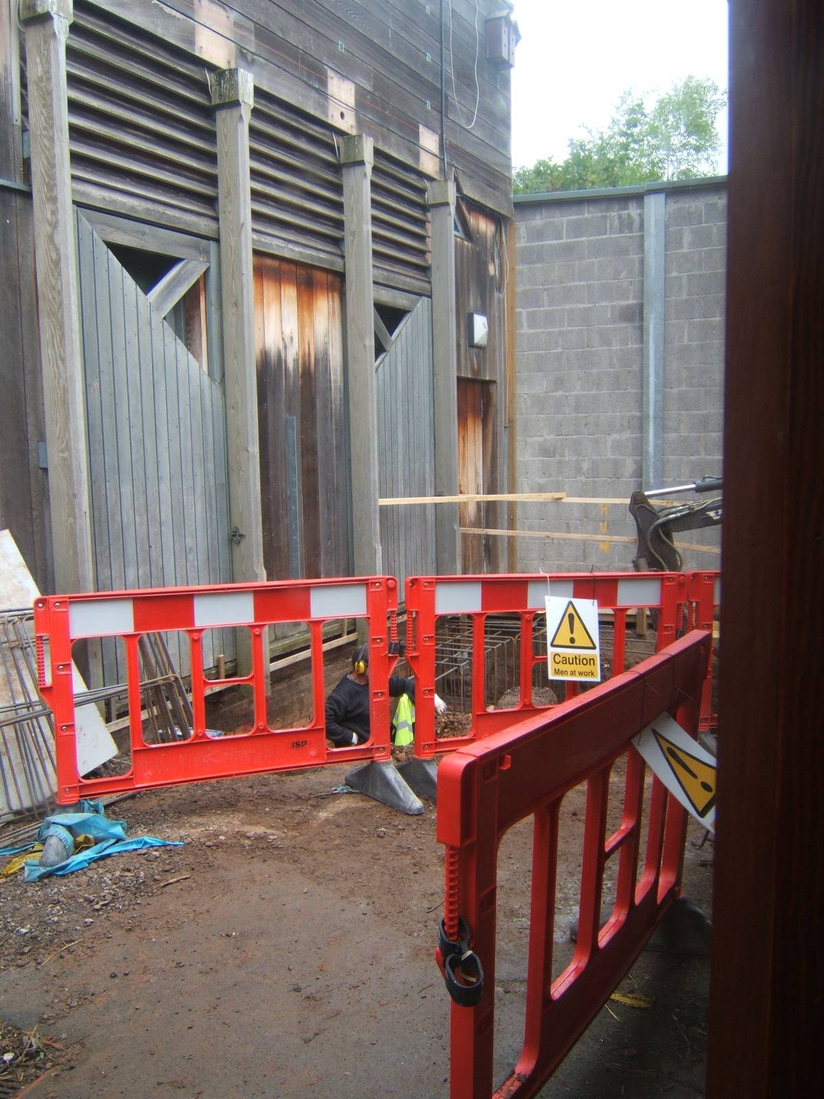 View of construction work on the Gorilla House