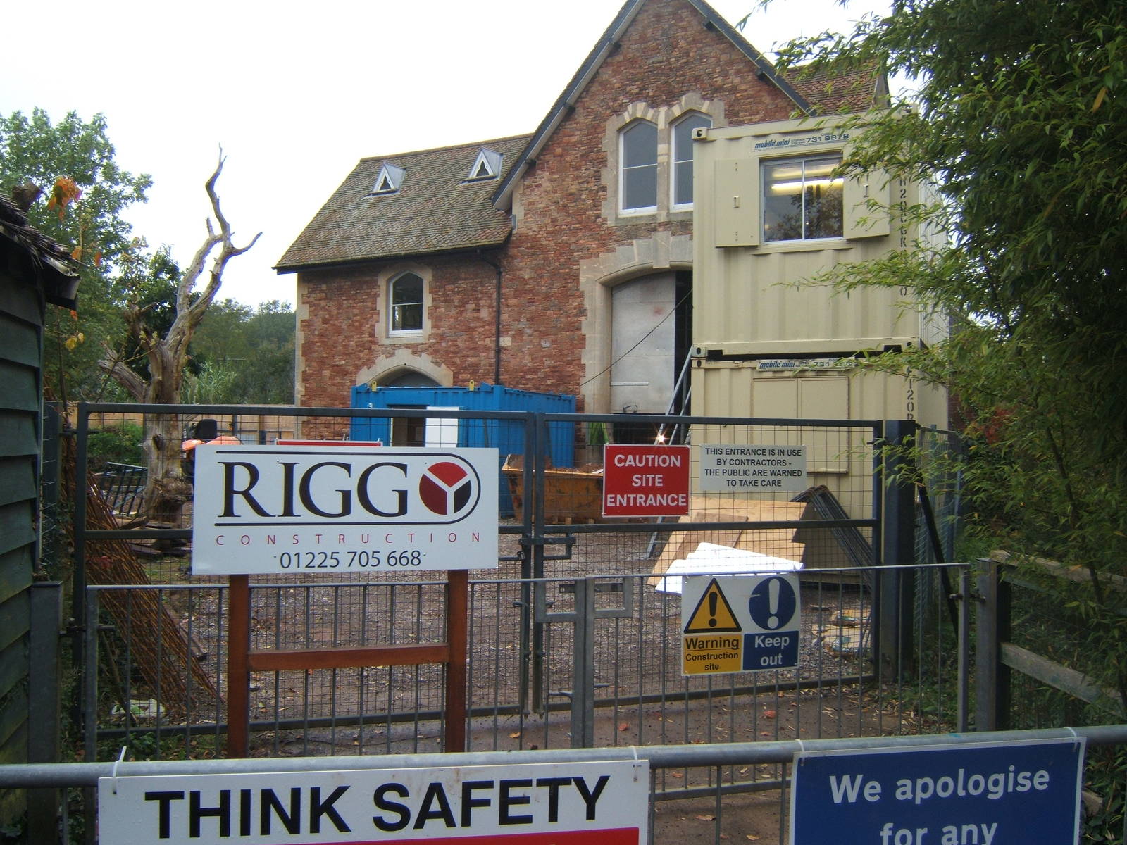 View of construction work on the Gorilla House