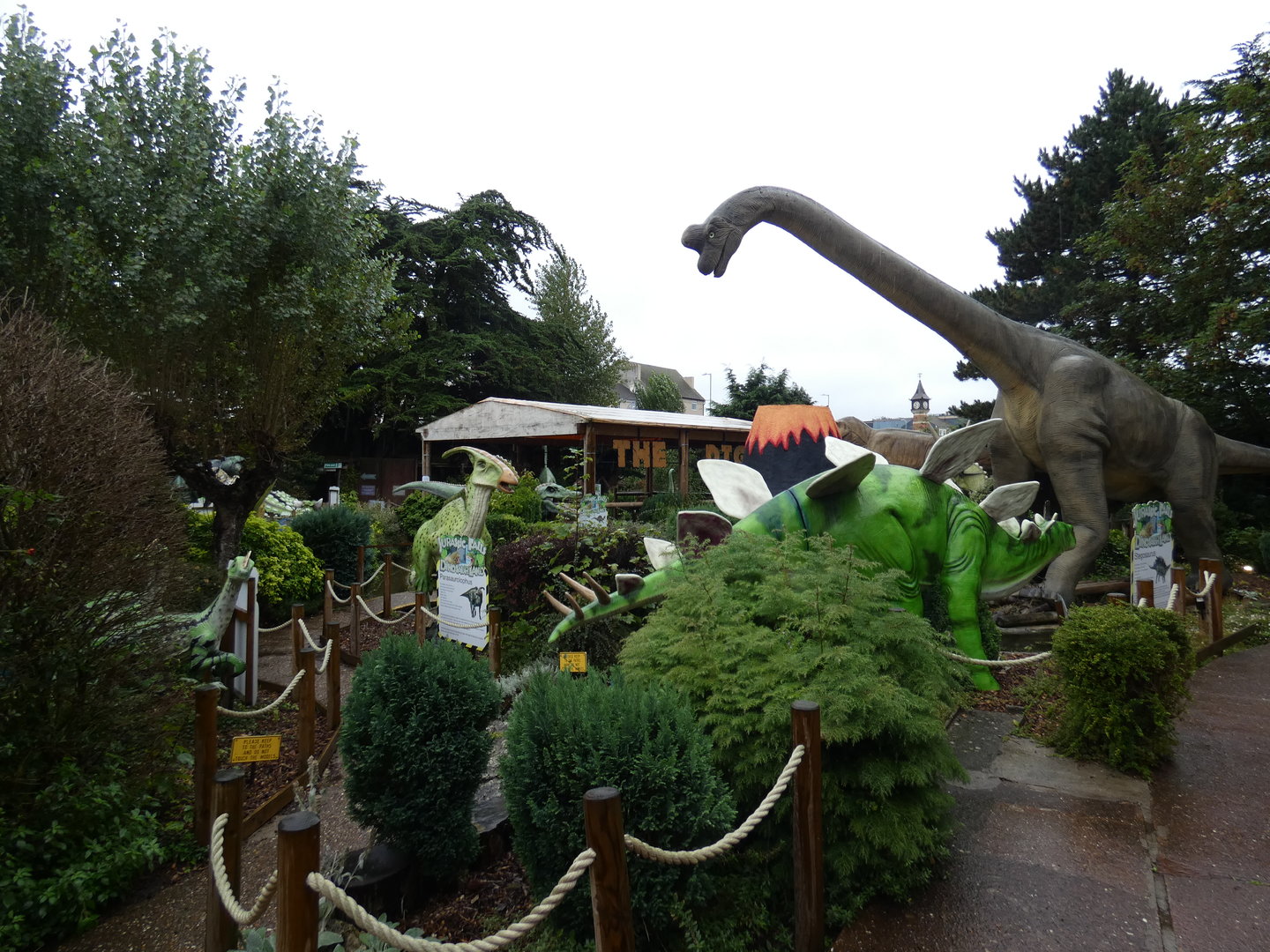 View of dinosaur area - Skegness Aquarium