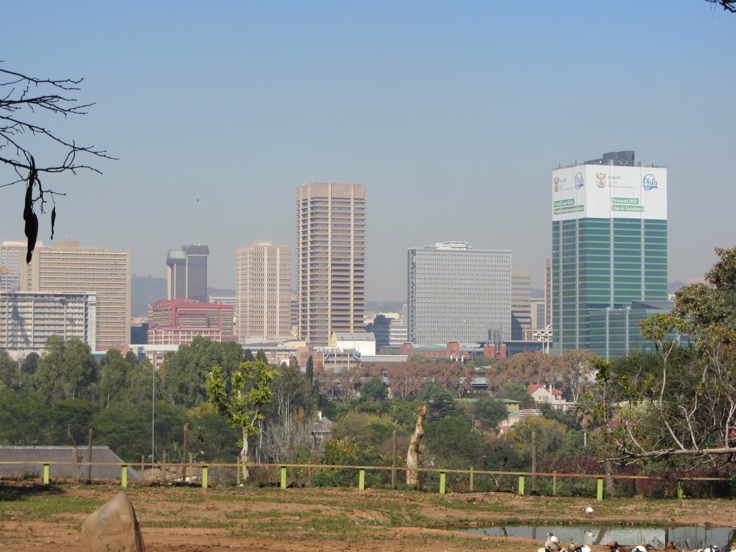 View of Downtown Pretoria from Top of Zoo