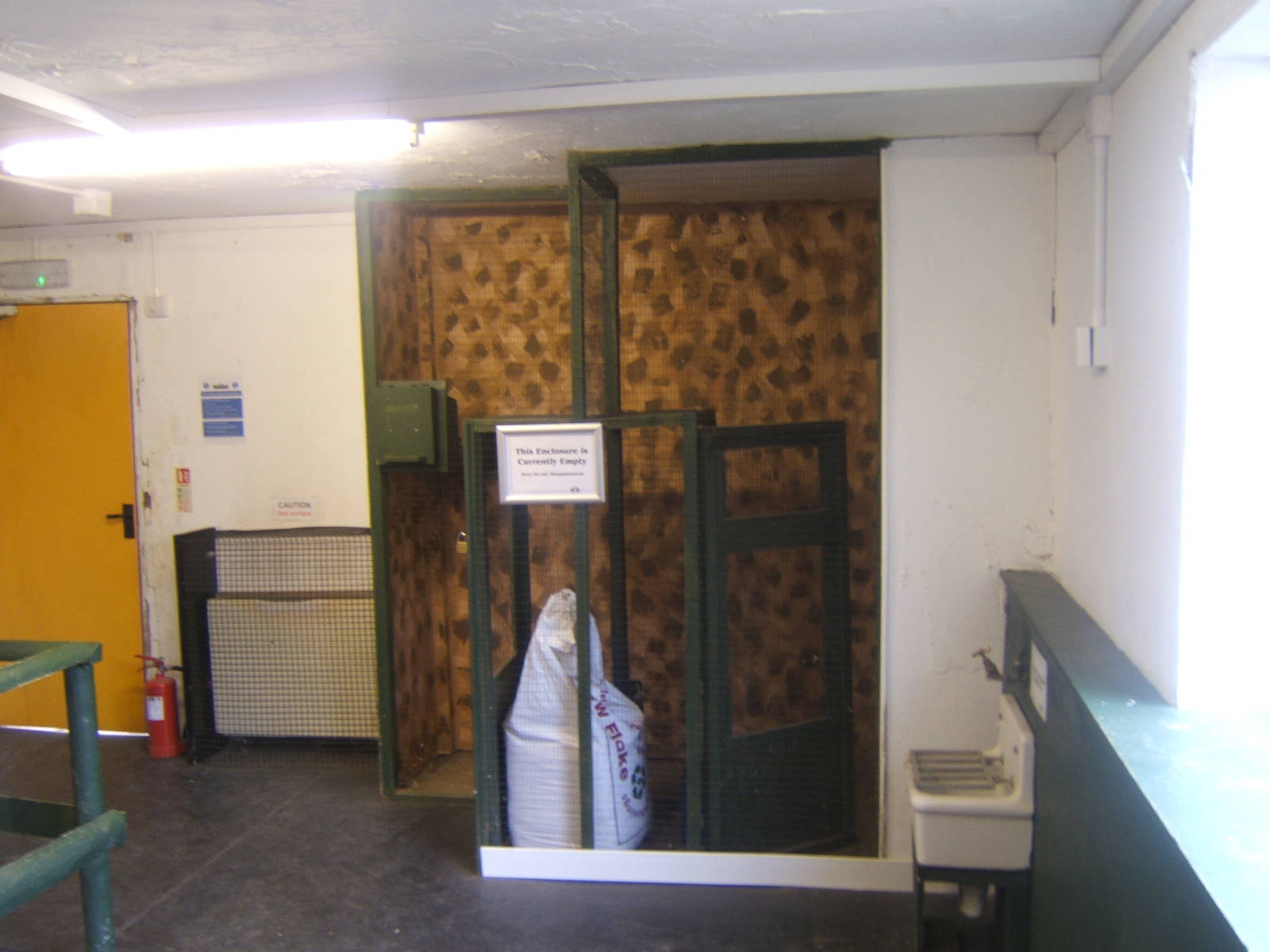 View of empty Sugar Glider enclosure