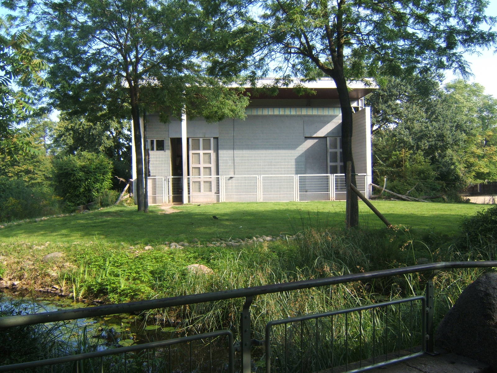 View of enclosure and Giraffe House
