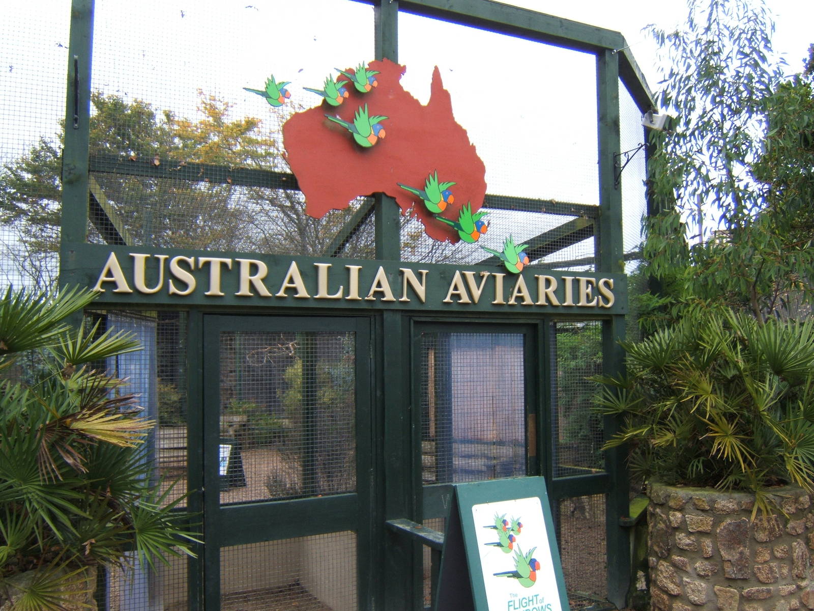 View of Entrance to Australian Aviaries