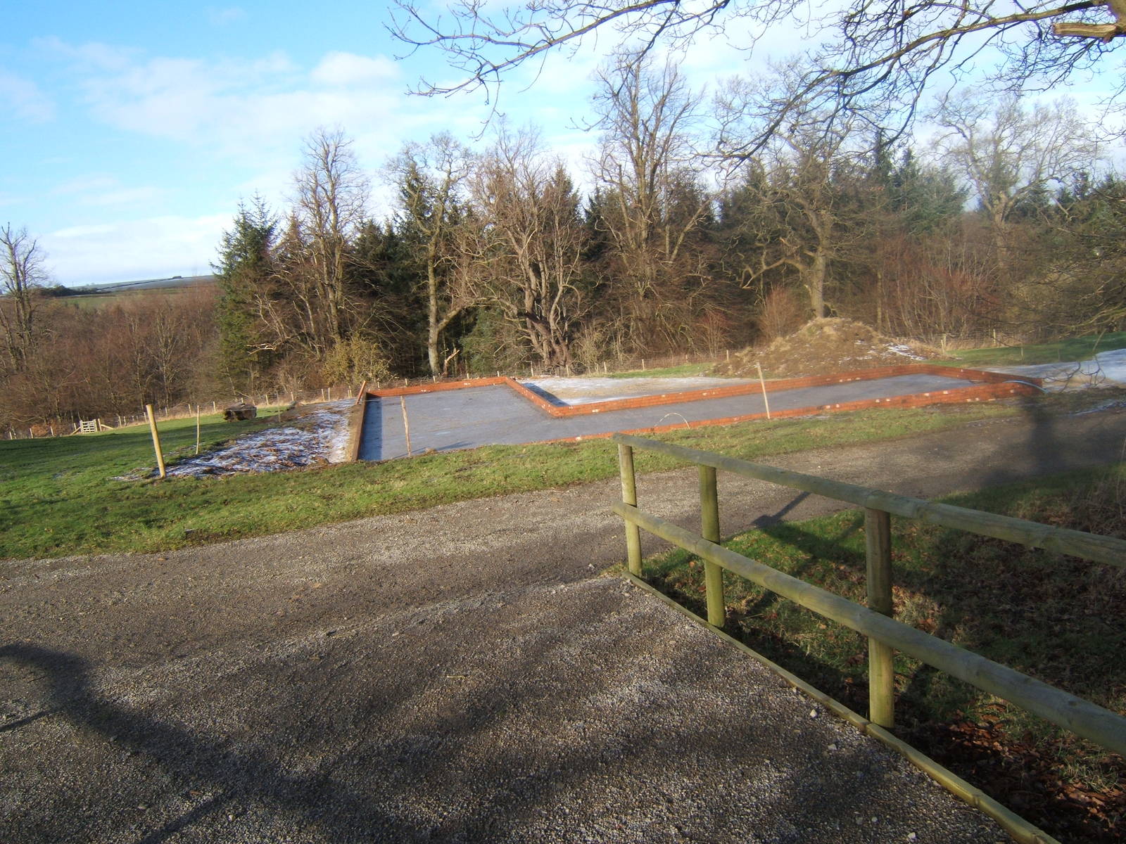 View of footings for next aviary block to be built