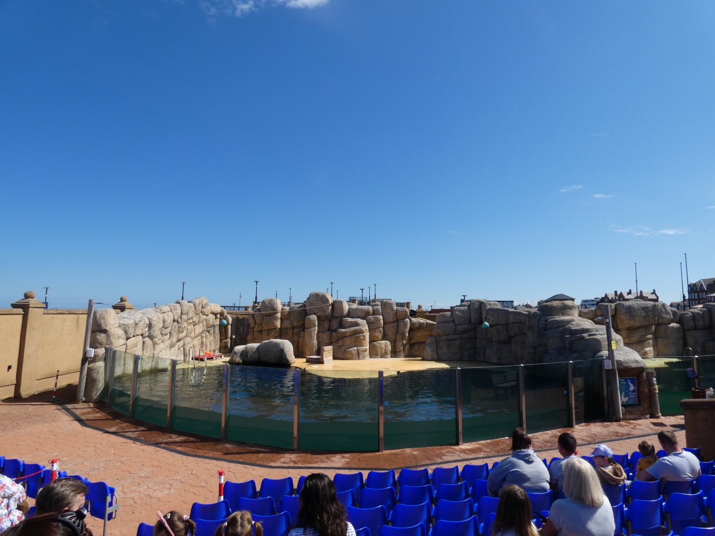 View of Fur seal enclosure from stands