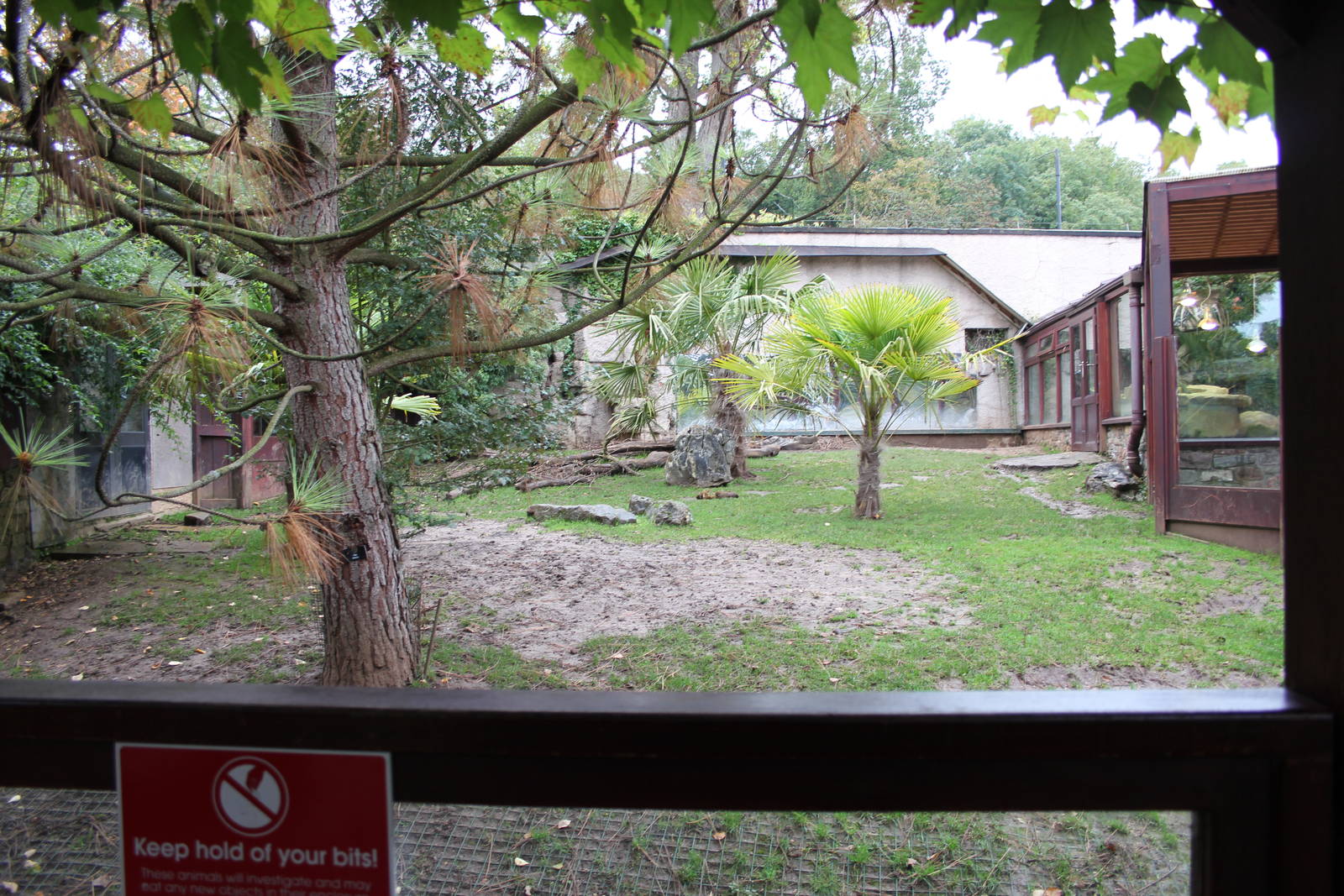 View of giant tortoise paddock
