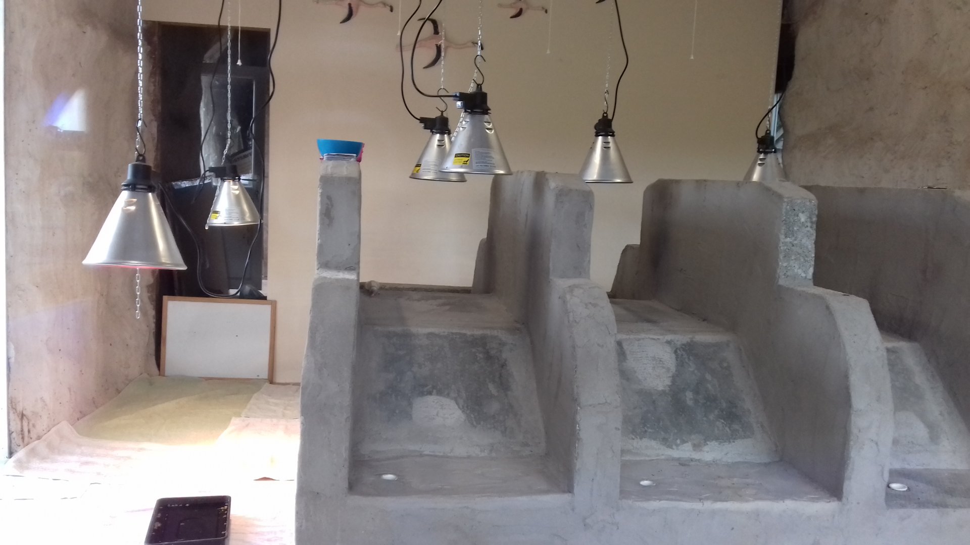 View of incomplete wet rearing units