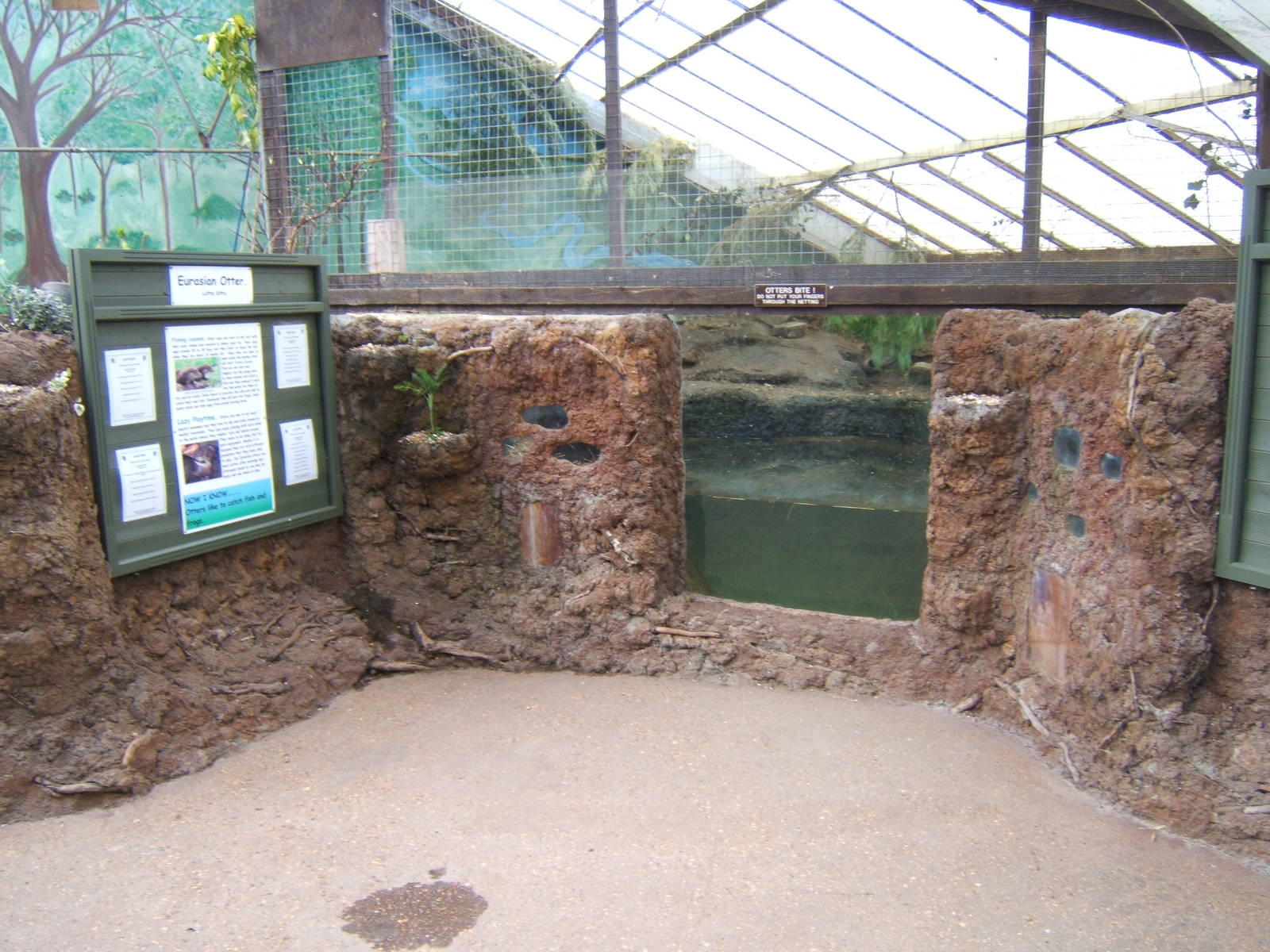 View of indoor Otter enclosure