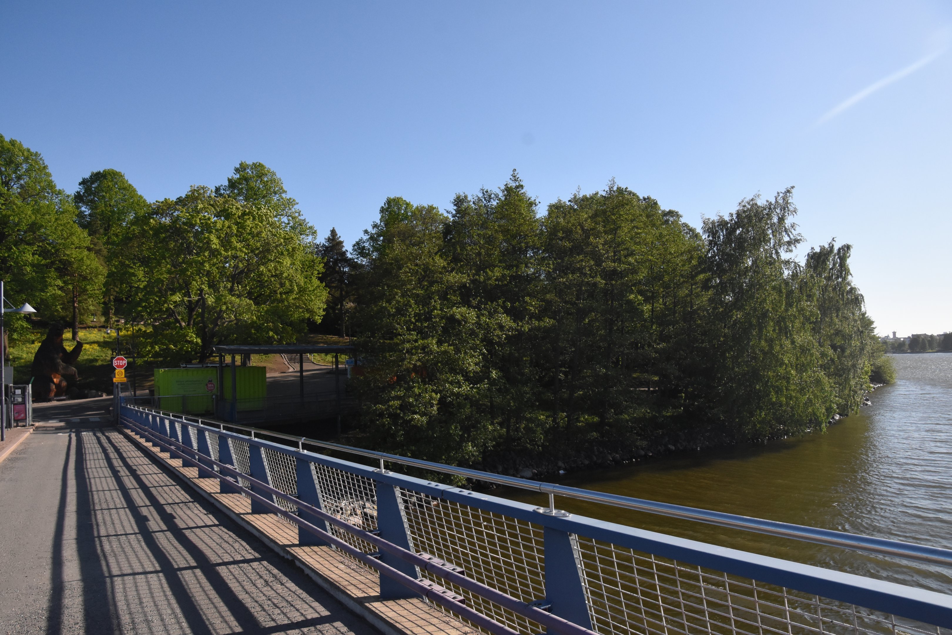 View of Korkeasaari Island from the footbridge