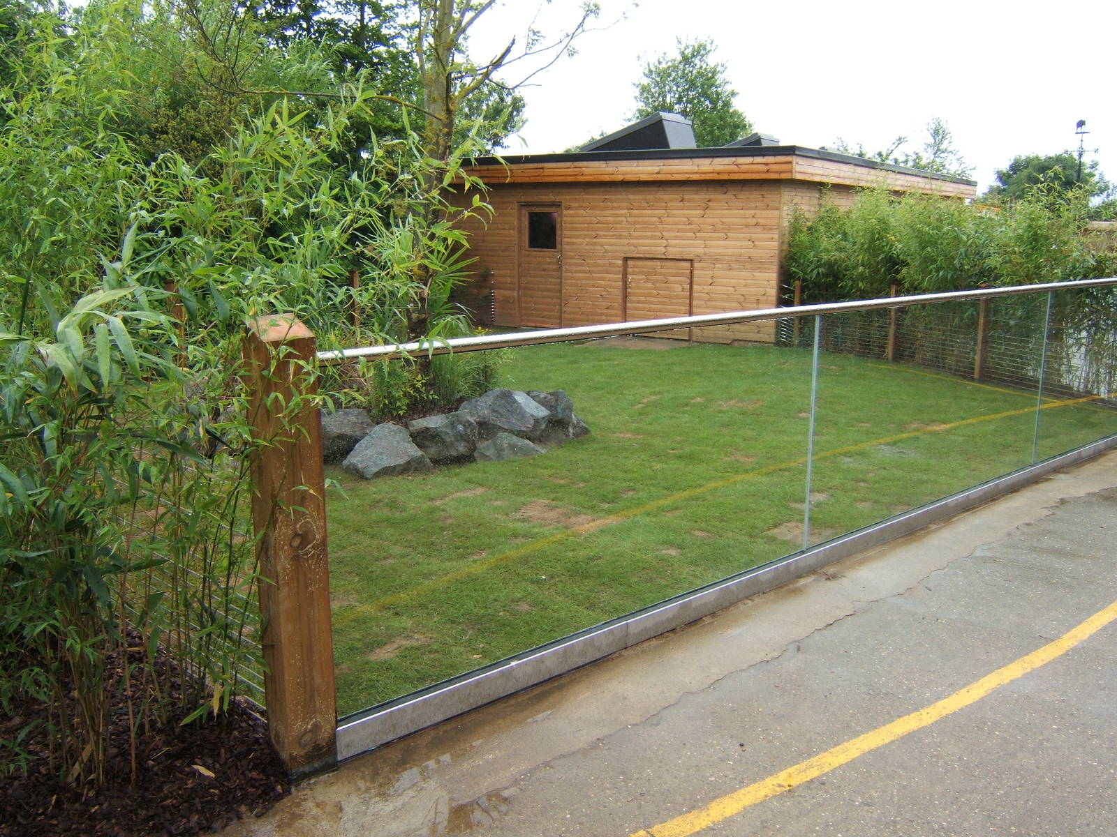 View of left hand side outdoor Tortoise exhibit