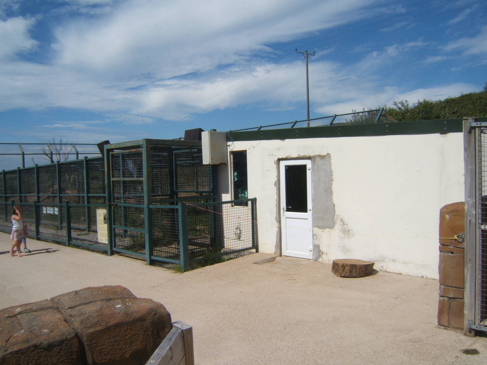 View of Lion House and part of holding cage