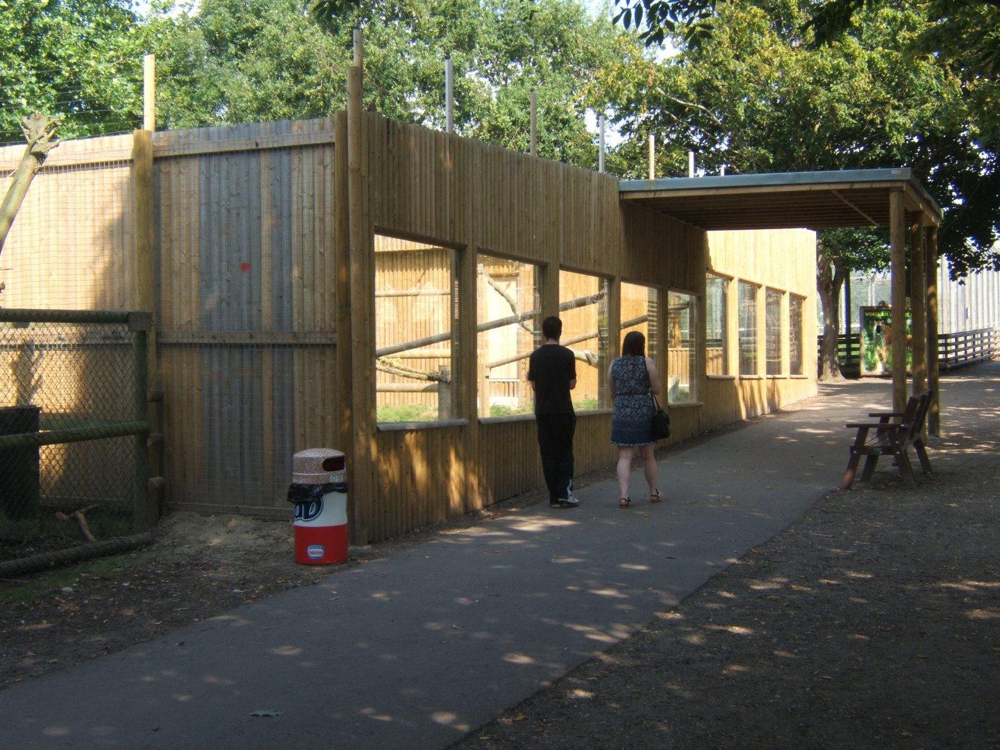 View of Mandrill enclosure viewing 27/08/2017