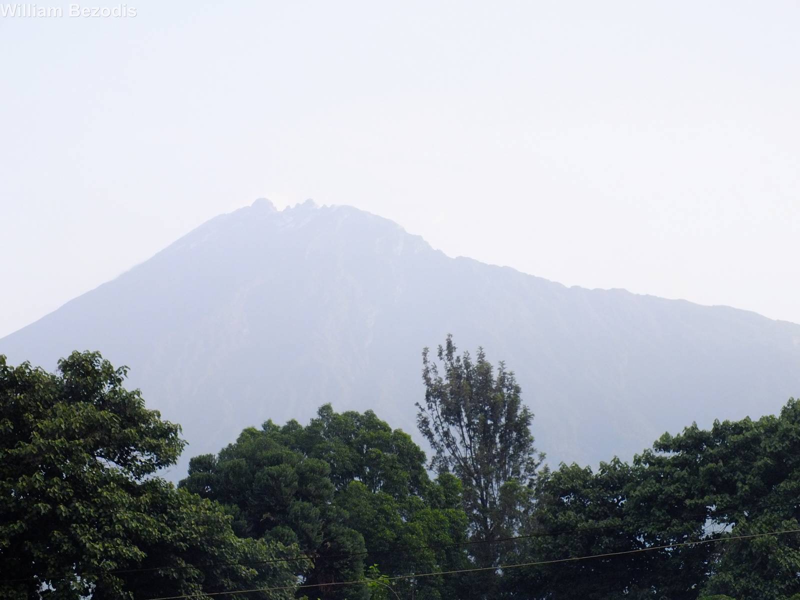 View of Mount Meru between Arusha and Tarangire NP