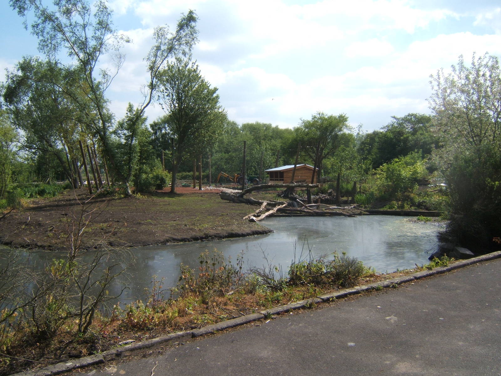 View of new exhibit being built