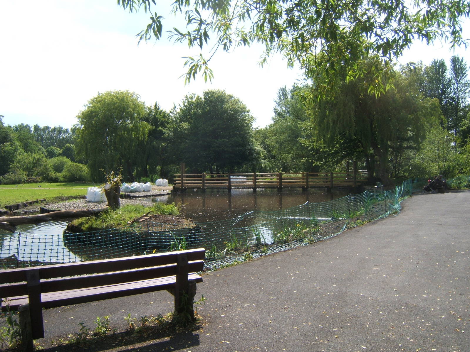 View of new exhibit being built