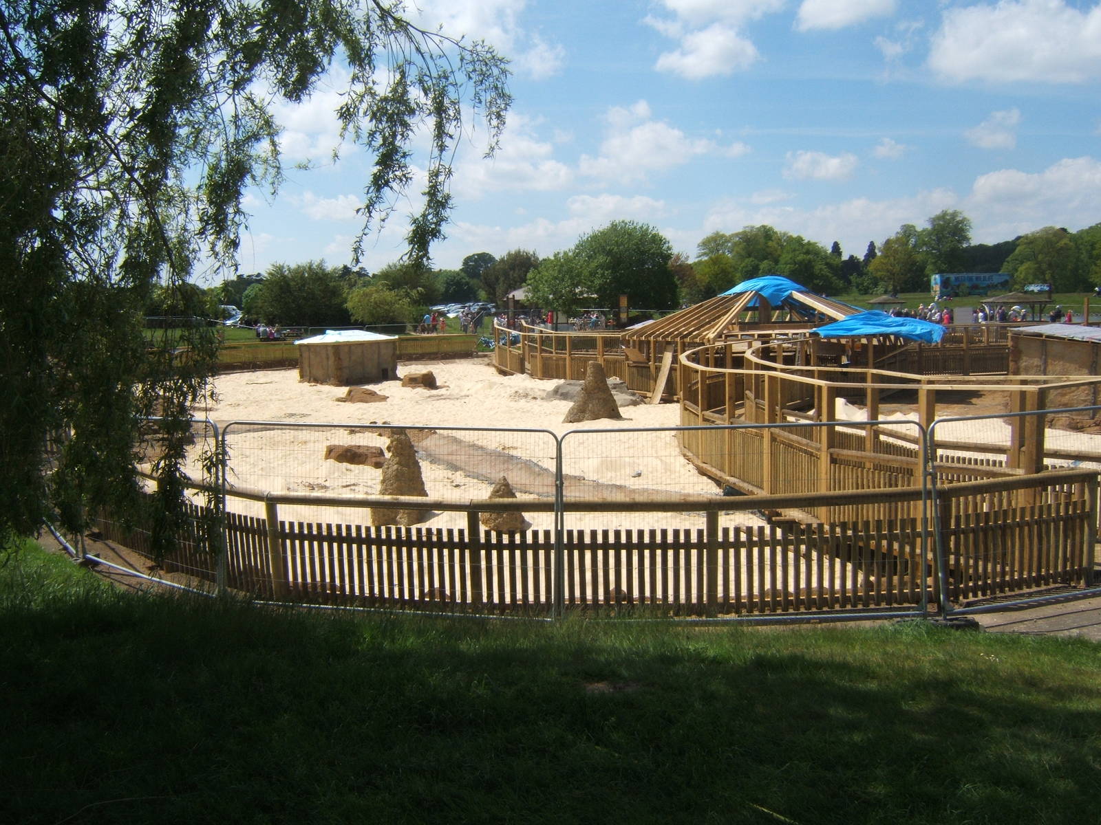 View of new exhibit underconstruction