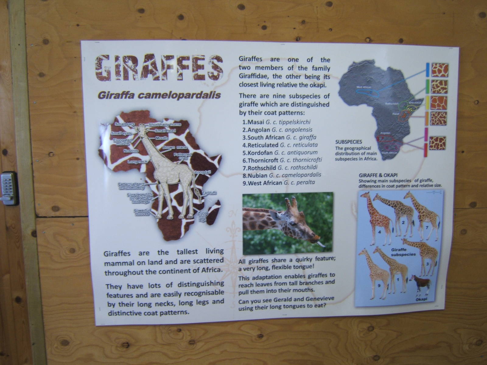 View of new information signage