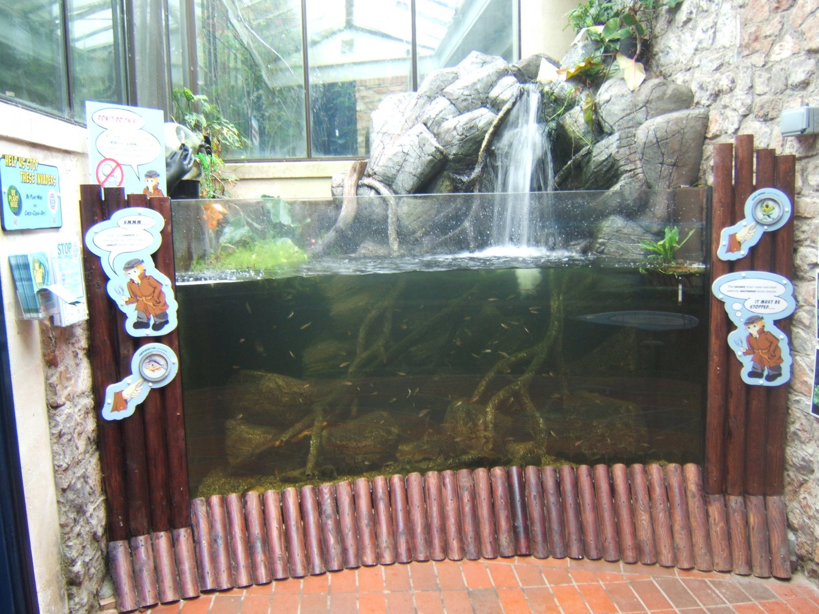 View of new Invasive Species Exhibit in the Aquarium