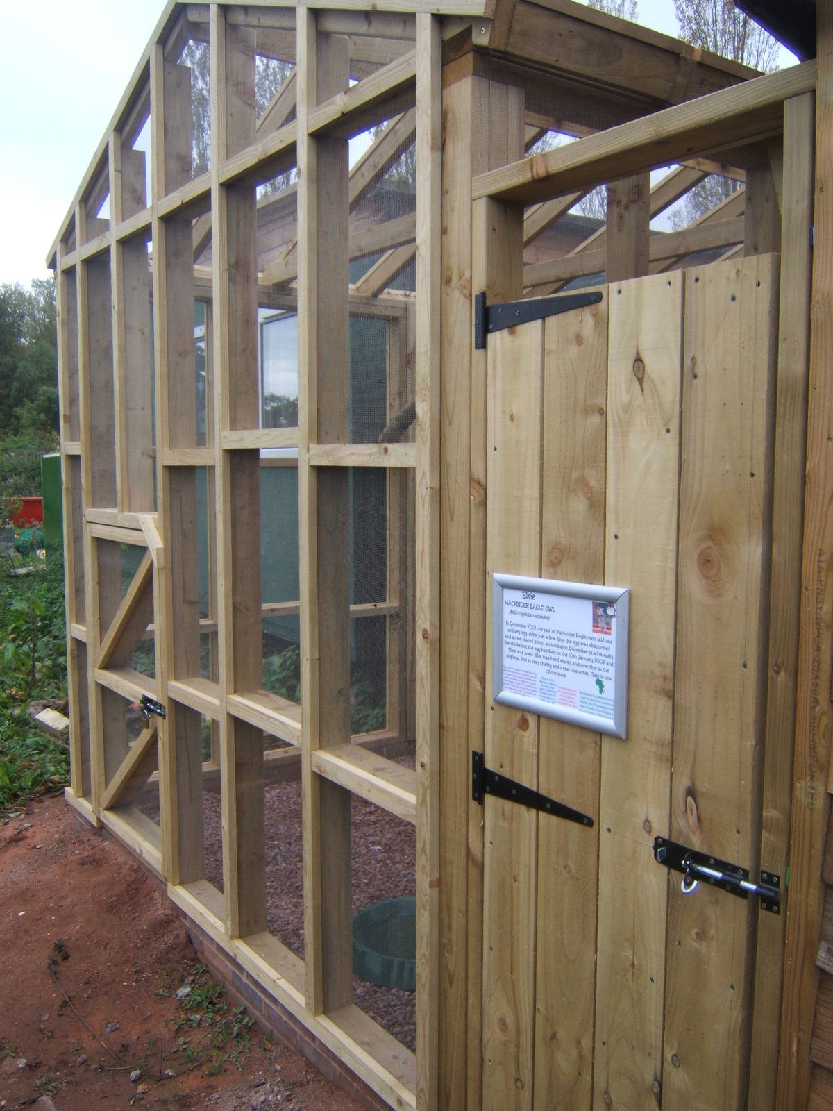 View of new Owl Aviary in new section of the collection