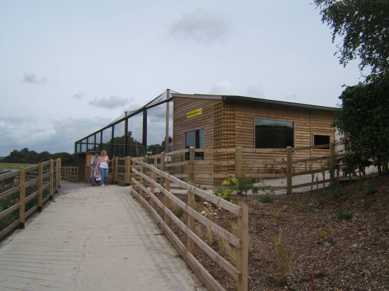 View of new Ring-tailed Lemur and Leopard Tortoise House and enclosure