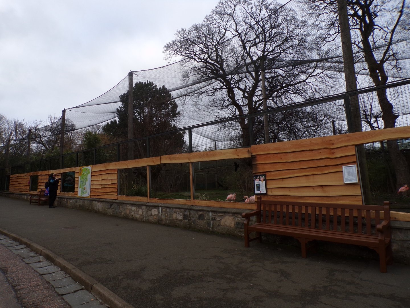 View of new section on flamingo aviary 26.2.23