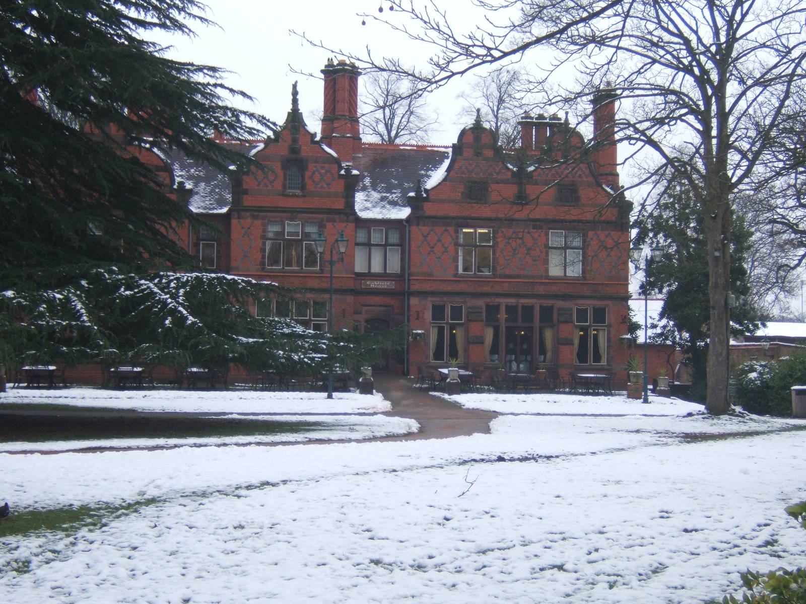 View of Oakfield House in the snow