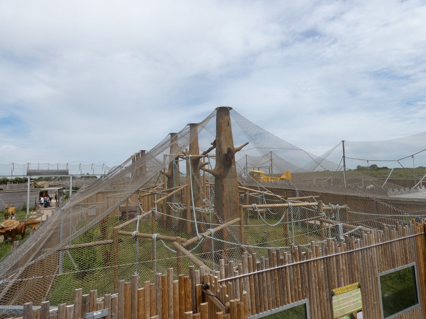 View of Orangutan outdoor enclosures from above