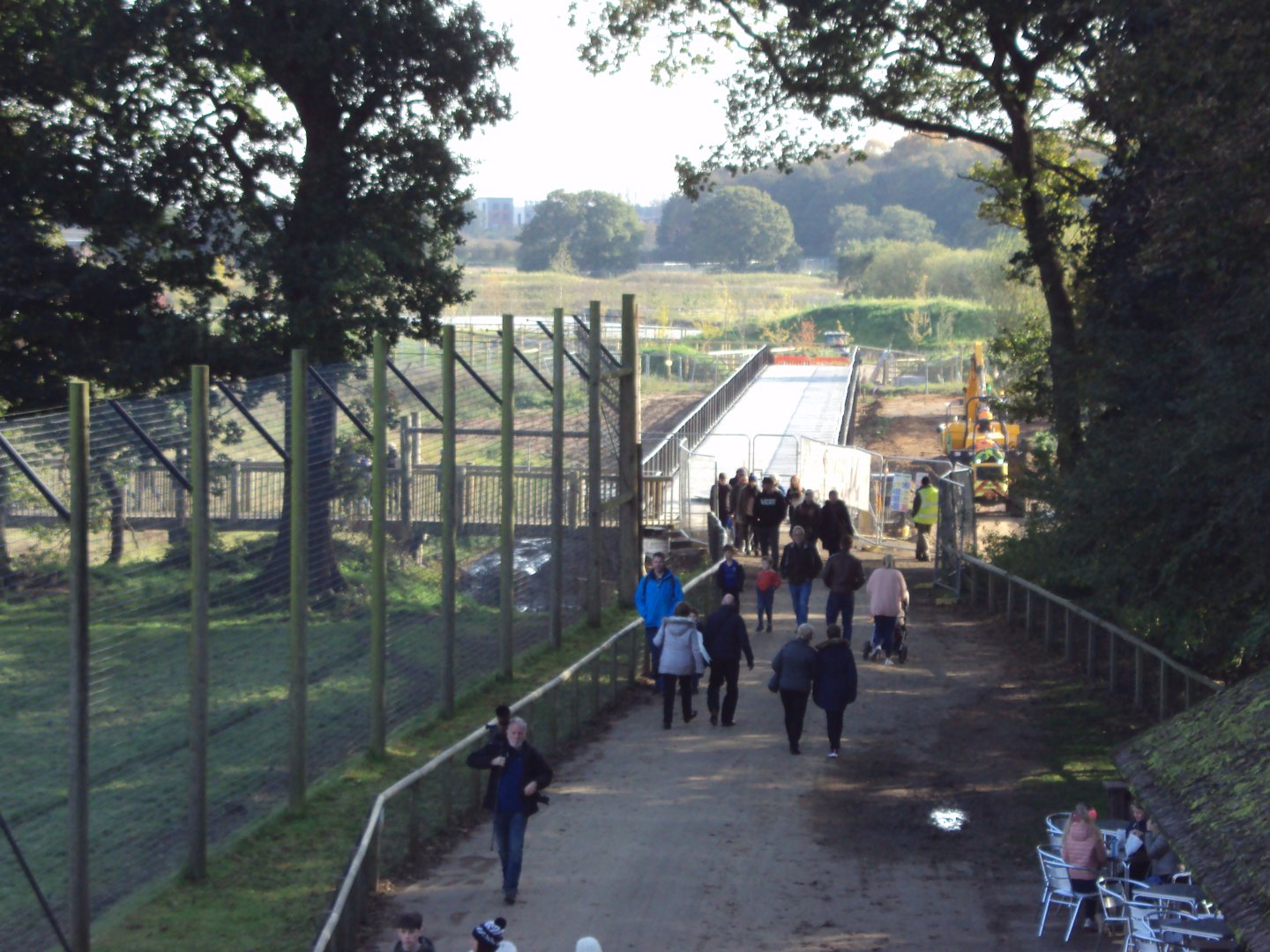 View of path and bridge to the as yet un opened extension 30/10/2019