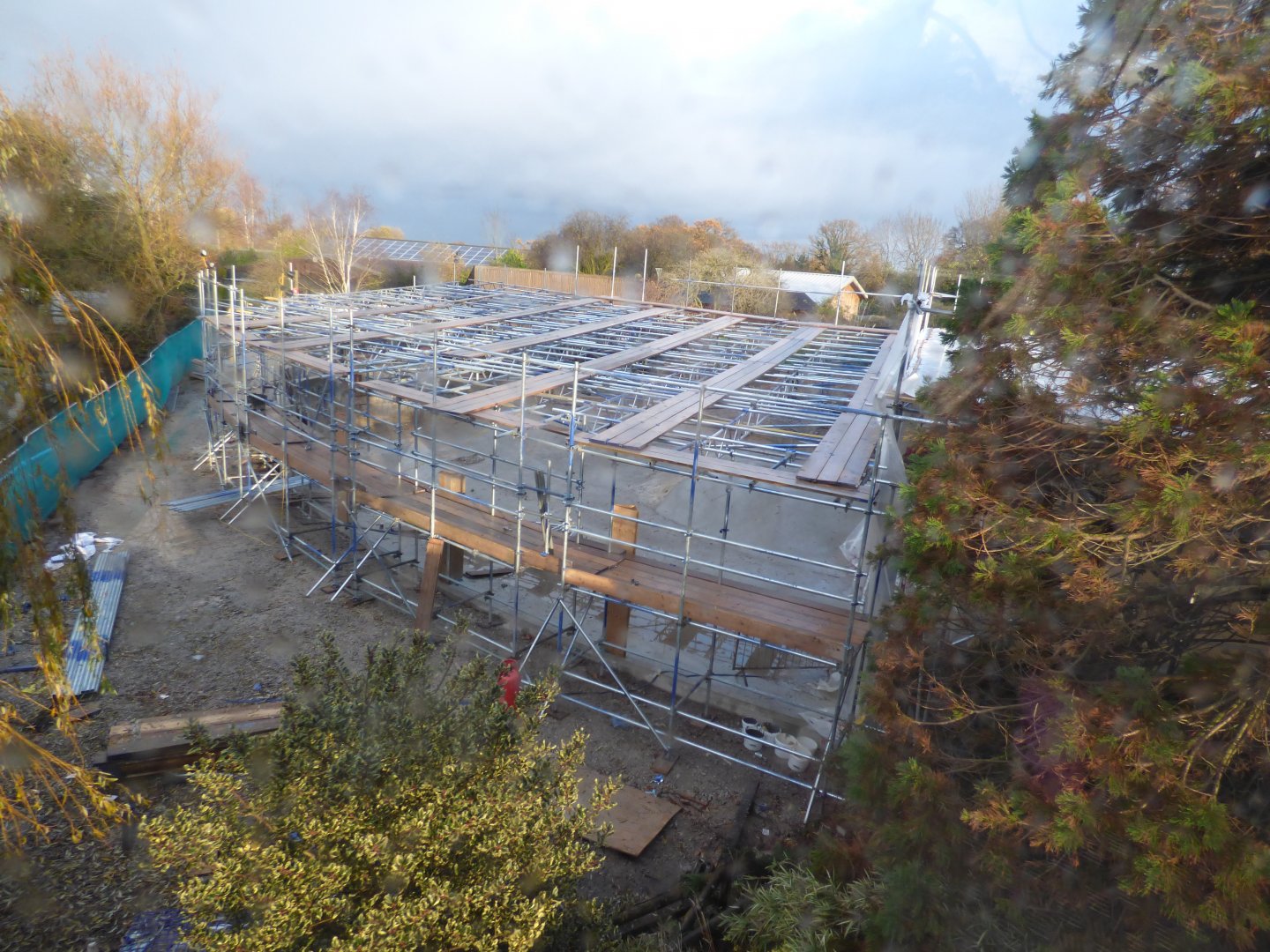 View of Penguin enclosure construction