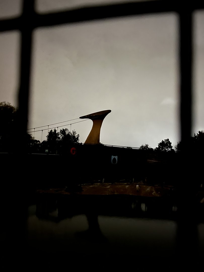 View of penguin rock at night 29.10.23